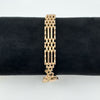 Vintage 9ct Rose Gold 4 Bar Gate 8” Bracelet 375 (London 1987) 19.7g