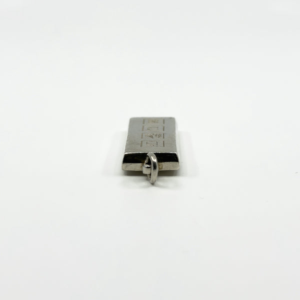 Large Chunky Vintage Sterling Silver Ingot Pendant IFA Division 1996 31g