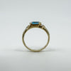 Vintage 9ct Yellow Gold 1ct Blue Topaz Solitaire Ring 375 Size K Edinburagh 1999