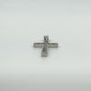 9ct White Gold 0.60ct CZ Christian Cross Pendant / Charm 375