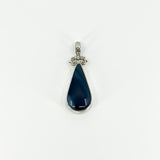 Chunky Vintage Double Sided Blue Agate & MOP Pendant 925 by David Scott Walker