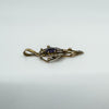 Vintage 9ct Gold 1ct Purple Amethyst & Pearl Lavalier Pendant Art Nouveau 375