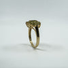 14ct Gold 1.10ct Green Peridot Cluster Ring 585 Size M 1/2 Engagement