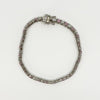 Sterling Silver 12ct Pink & White CZ Tennis 8 "Bracelet 925