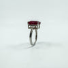 Large Sterling Silver 4.00ct Natural Ruby Solitiare Ring 925 Size K - L