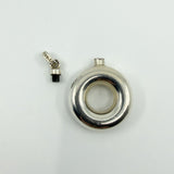 Unusual Chunky Vintage Sterling Silver Round Perfume / Poison Bottle Pendant 925