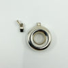 Unusual Chunky Vintage Sterling Silver Round Perfume / Poison Bottle Pendant 925