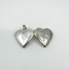 Large Vintage Sterling Silver Foliate Engraved Heart Photo Locket / Pendant 925