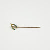 Antique Victorian 9ct / 15ct Gold Lucky Wish Bone Pearl & Turquiose Stick Pin