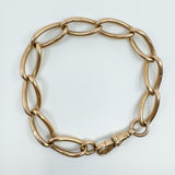 Antique 9ct Rose Gold Oval Links Bracelet