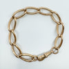 Antique 9ct Rose Gold Oval Links Bracelet