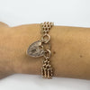 Vintage 9ct Rose Gold 4 Bar Gate 8” Bracelet 375 (London 1987) 19.7g