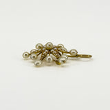 Large Vintage 18ct Gold Celestial Star Pearl Brooch / Pendant 750