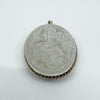 XL Vintage Sterling Silver Foliate Engraved Oval Photo Locket / Pendant 925