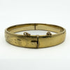 Vintage Rolled Gold Oval Foliate Engraved Hinged Bangle / Bracelet