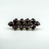 Antique Silver Gilt Bohemian Rose Cut Garnet Bar Brooch
