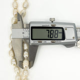 Extra Long Chunky Freshwater White Pearl 42" Necklace