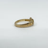 Vintage 9ct Gold Diamond Buckle Ring 375 Size M 