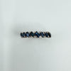 18ct White Gold 0.80ct Sapphire Half Eternity Band / Ring 750 Size N Wedding