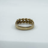 Vintage 9ct Gold Single Row Keeper Ring 375 Size L (London 1979)