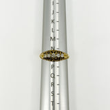 Antique 18ct Gold 0.32ct Diamond Boat Ring 750 Size N (Birm 1914)
