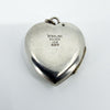 Vintage Sterling Silver Foliate Engraved Heart Photo Locket / Pendant 925