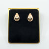 Large Vintage 9ct Rose Gold Chunky Pear / Tear Drop Earrings 375