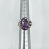 Huge Chunky Sterling Silver Amethyst Ring 925 Size M