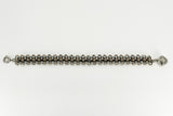 Antique Victorian Sterling Silver & Rose Gold Book Chain & Charm Bracelet 925