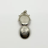 Vintage Sterling Silver Articulated Oval Foliate Engraved Locket 925 (Birm 1997)