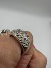 Chunky CZ Multi Stone Ring in Sterling Silver 925 Size T - U 