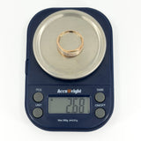 9ct - 10ct Rose Gold Diamond Band / Ring 375 Size P