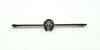 Antique Sterling Silver Fox & Horseshoe Bar Brooch 925