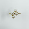 Vintage 9ct Gold 4x Pearl Ring 375 Size P