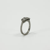 Vintage Platinum 1.60ct Diamond Trilogy Ring 950 Size L
