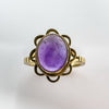 Vintage 9ct Amethyst Solitaire Ring Size