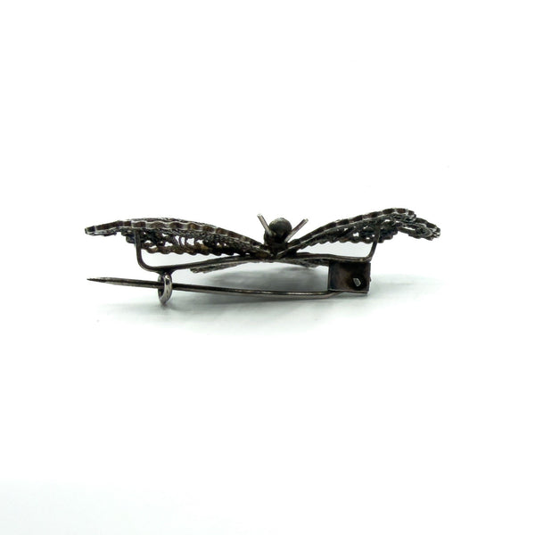 Vintage Sterling Silver Filigree Butterfly Brooch 925