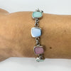 Vintage Sterling Silver Multicoloured Mother of Pearl Bracelet 7.5” 925