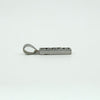 14ct White Gold CZ Bar Pendant / Charm 585