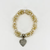 Sterling Silver Thomas Sabo Freshwater Stretch Bracelet & Heart Charm 925