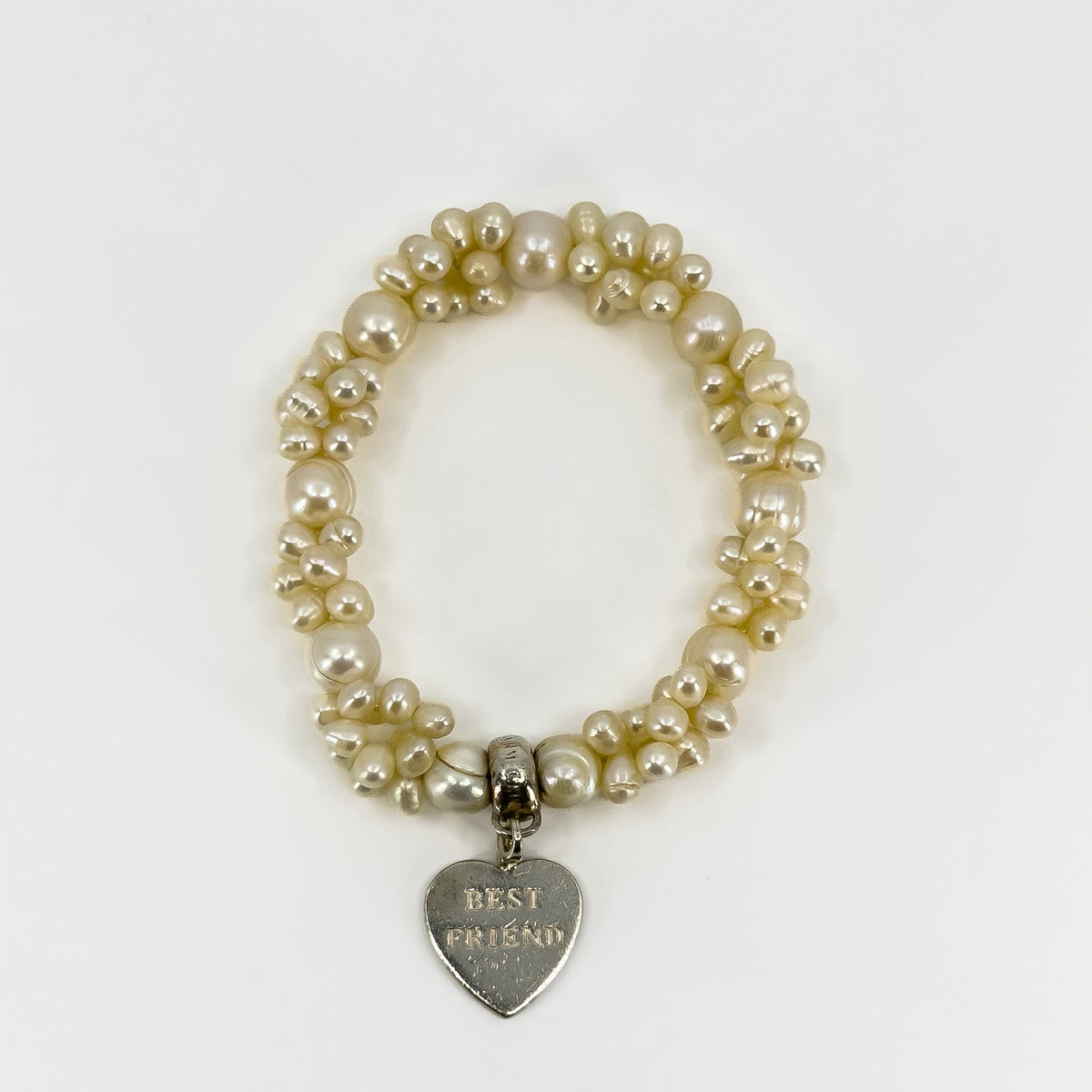 Sterling Silver Thomas Sabo Freshwater Stretch Bracelet & Heart Charm 925