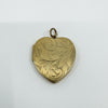Vintage 9ct Gold Heart Locket Floral / Etched / Scroll Design Engraving 375 5.6g