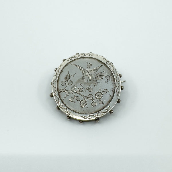 Antique Victorian Sterling Silver Scottish Thistle Brooch 925 (Birmingham 1876)