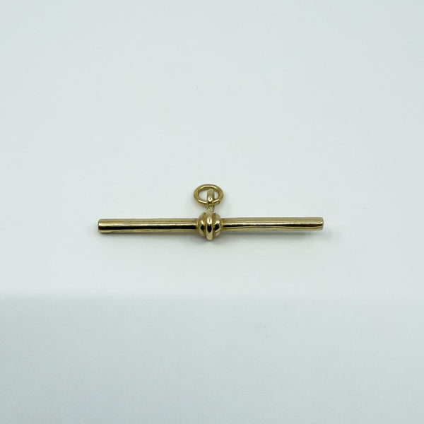 Vintage 9ct Gold T-Bar Pendant / Charm 375