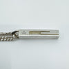 Vintage Sterling Silver Chunky Gucci G Drop Pendant & 19.8” Chain 925
