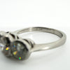 Vintage Platinum 1.60ct Diamond Trilogy Ring 950 Size L