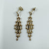 Vintage 9ct Gold Gate Link Drop Earrings 375 Articulated