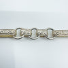 Vintage Sterling Silver Fancy Link Engraved T-Bar & Dog Clip 8” Bracelet 925 23g