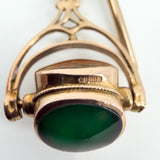 Vintage 1992 9ct Rose Gold Fob & T-Bar 375 by David Scott Walker