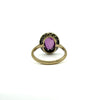 Antique / Art Deco 14ct Gold Pink Sapphire & Rose Cut Diamond Ring 585 Size O